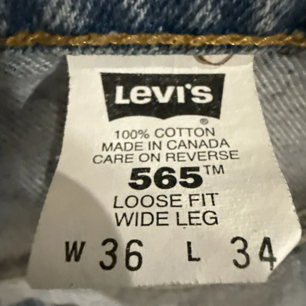 Vtg Levi’s 565 Jeans Men 36x34 Blue Loose Wide Leg‎ Skater hip hop baggy 10/97